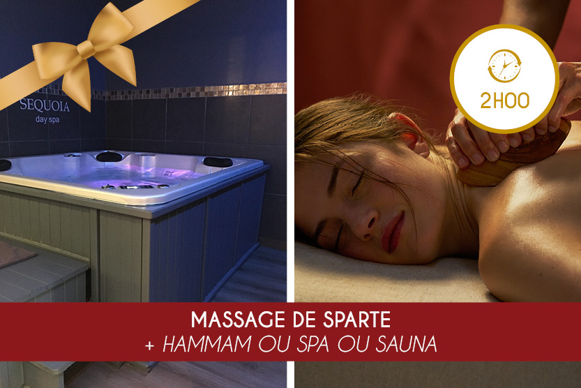 Massage de Sparte (1h30) + Hammam OU Spa OU Sauna