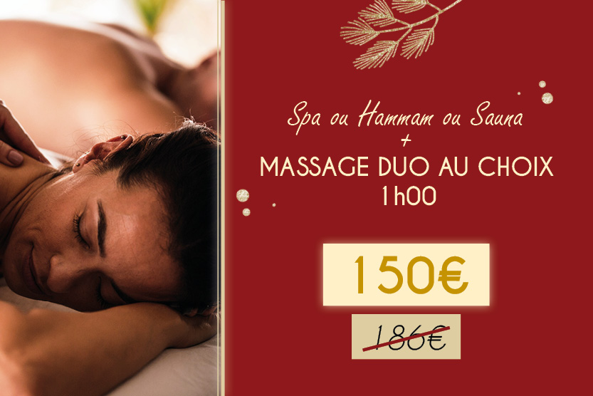 Duo Massage 1h + Spa ou Hammam ou Sauna | NOËL