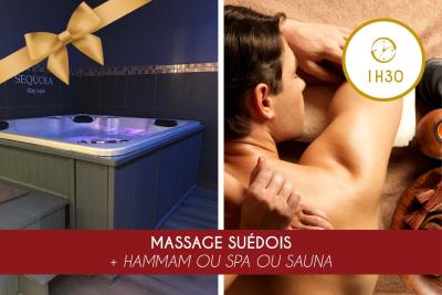 Massage Suédois (1h00) + Hammam OU Spa OU Sauna