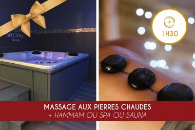 Massage Pierres Chaudes (1h00) + Hammam OU Spa OU Sauna