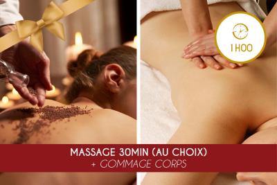 Massage 30min (au choix) + Gommage Corps